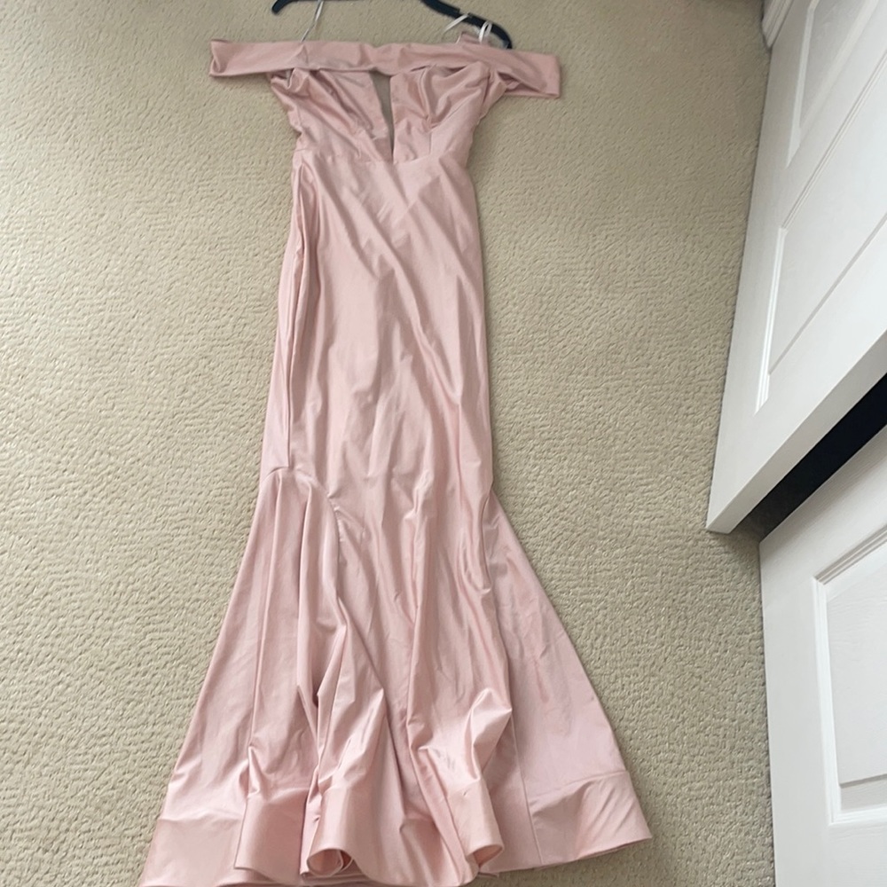 NEW BARI JAY BLUSH GOWN XS BRIDESMAID